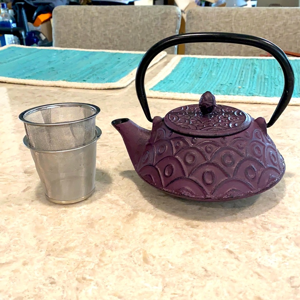 Cast iron teapot